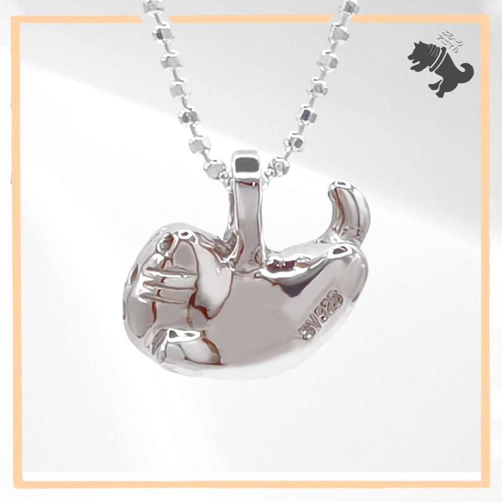 反りネコ シルバーネックレス ねこ ネコ 猫 キャット にゃんこ 動物 小動物 アニマル ペット シルバーアクセサリー シルバー925 メンズ レディース ユニセックス プレゼント 可愛い シンプル