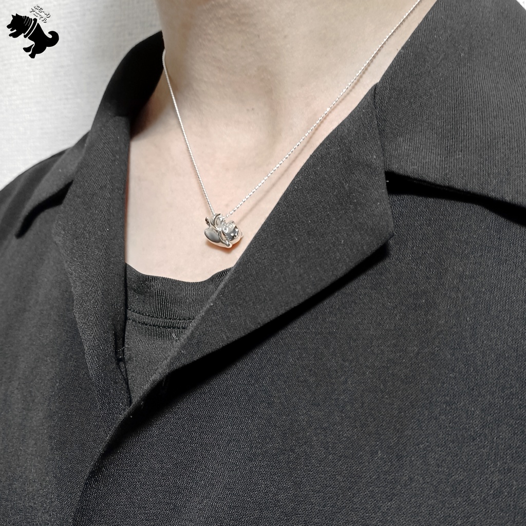 反りネコ シルバーネックレス ねこ ネコ 猫 キャット にゃんこ 動物 小動物 アニマル ペット シルバーアクセサリー シルバー925 メンズ レディース ユニセックス プレゼント 可愛い シンプル