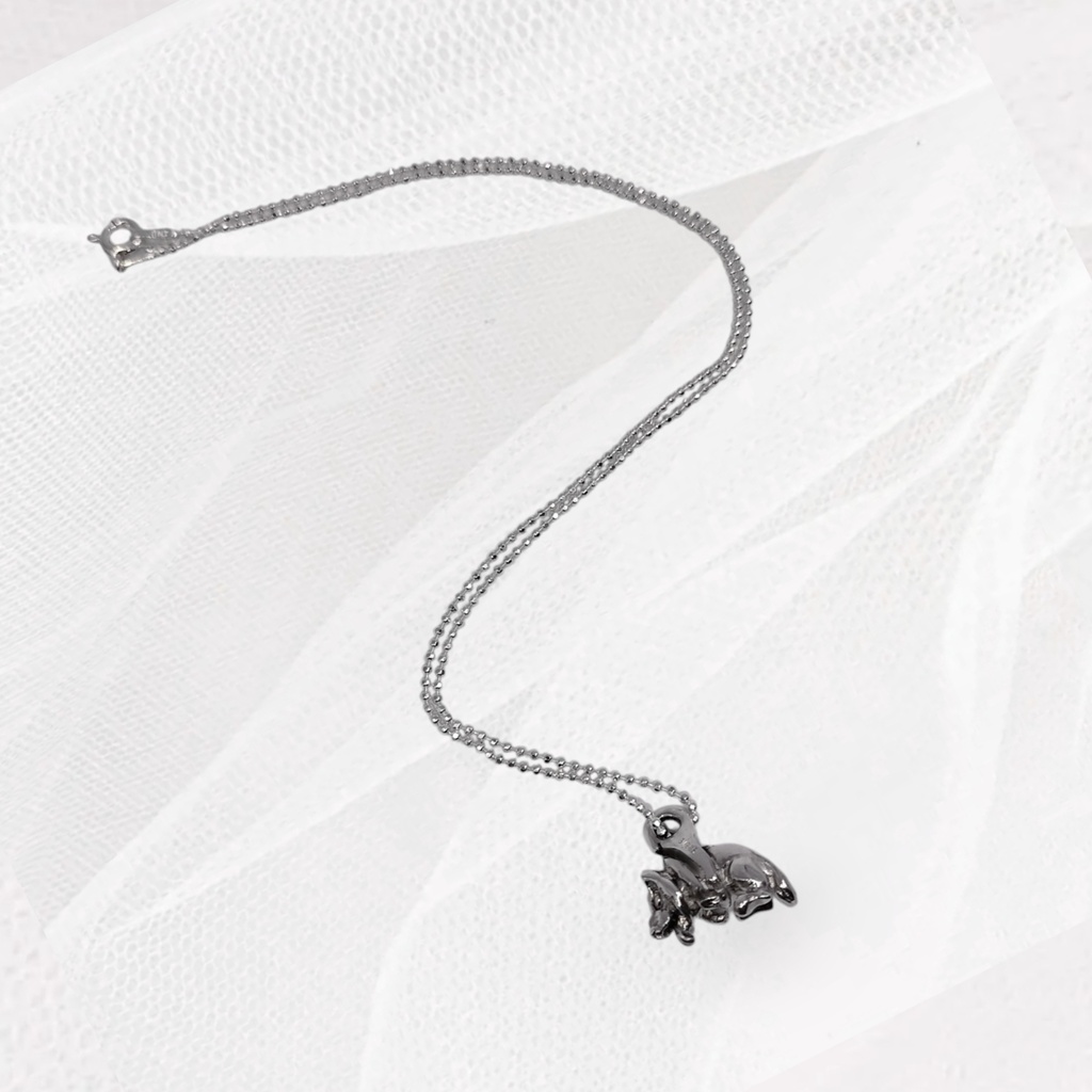 首肉もりもり犬 シルバーネックレス 犬 イヌ いぬ 動物 アニマル ペット シルバーアクセサリー シルバー925 メンズ レディース ユニセックス プレゼント 可愛い シンプル