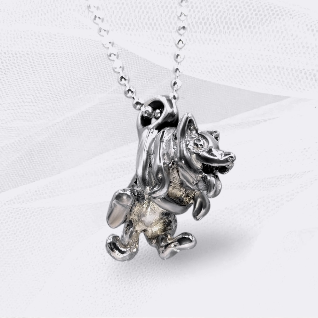 首肉もりもり犬 シルバーネックレス 犬 イヌ いぬ 動物 アニマル ペット シルバーアクセサリー シルバー925 メンズ レディース ユニセックス プレゼント 可愛い シンプル