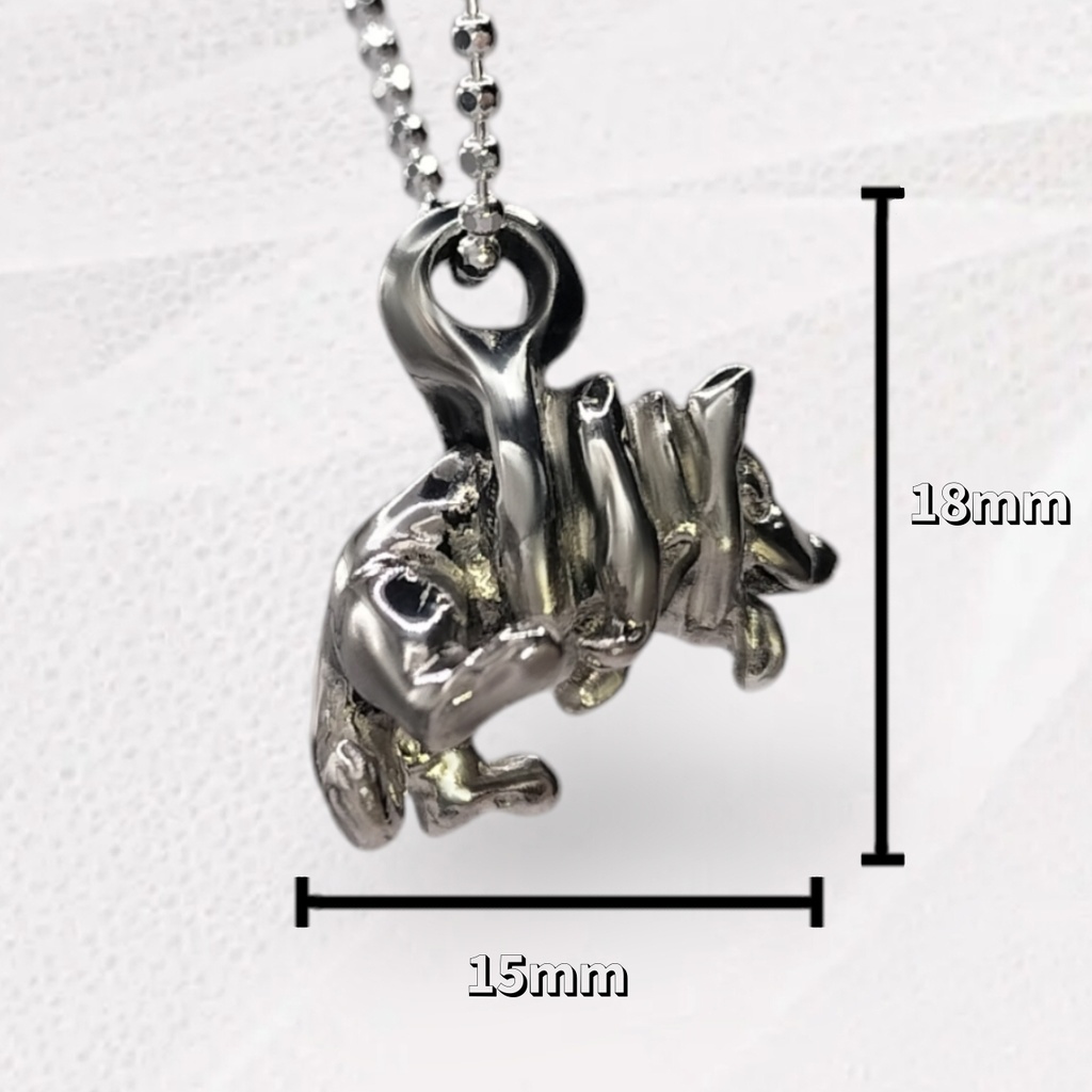 首肉もりもり犬 シルバーネックレス 犬 イヌ いぬ 動物 アニマル ペット シルバーアクセサリー シルバー925 メンズ レディース ユニセックス プレゼント 可愛い シンプル