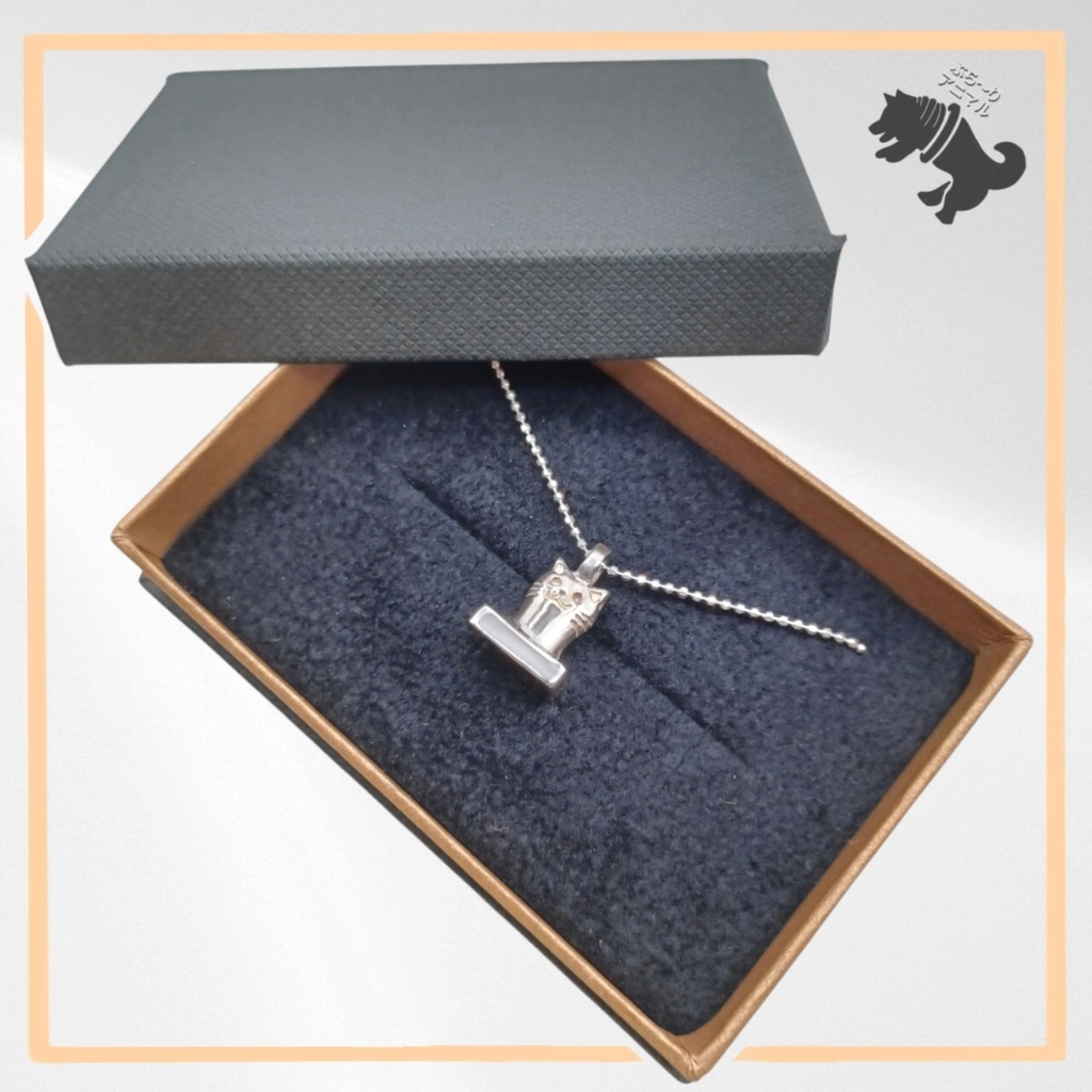 餅ネコ シルバーネックレス ねこ ネコ 猫 キャット 動物 小動物 餅 おもち アニマル ペット シルバーアクセサリー シルバー925 メンズ レディース ユニセックス プレゼント 可愛い シンプル