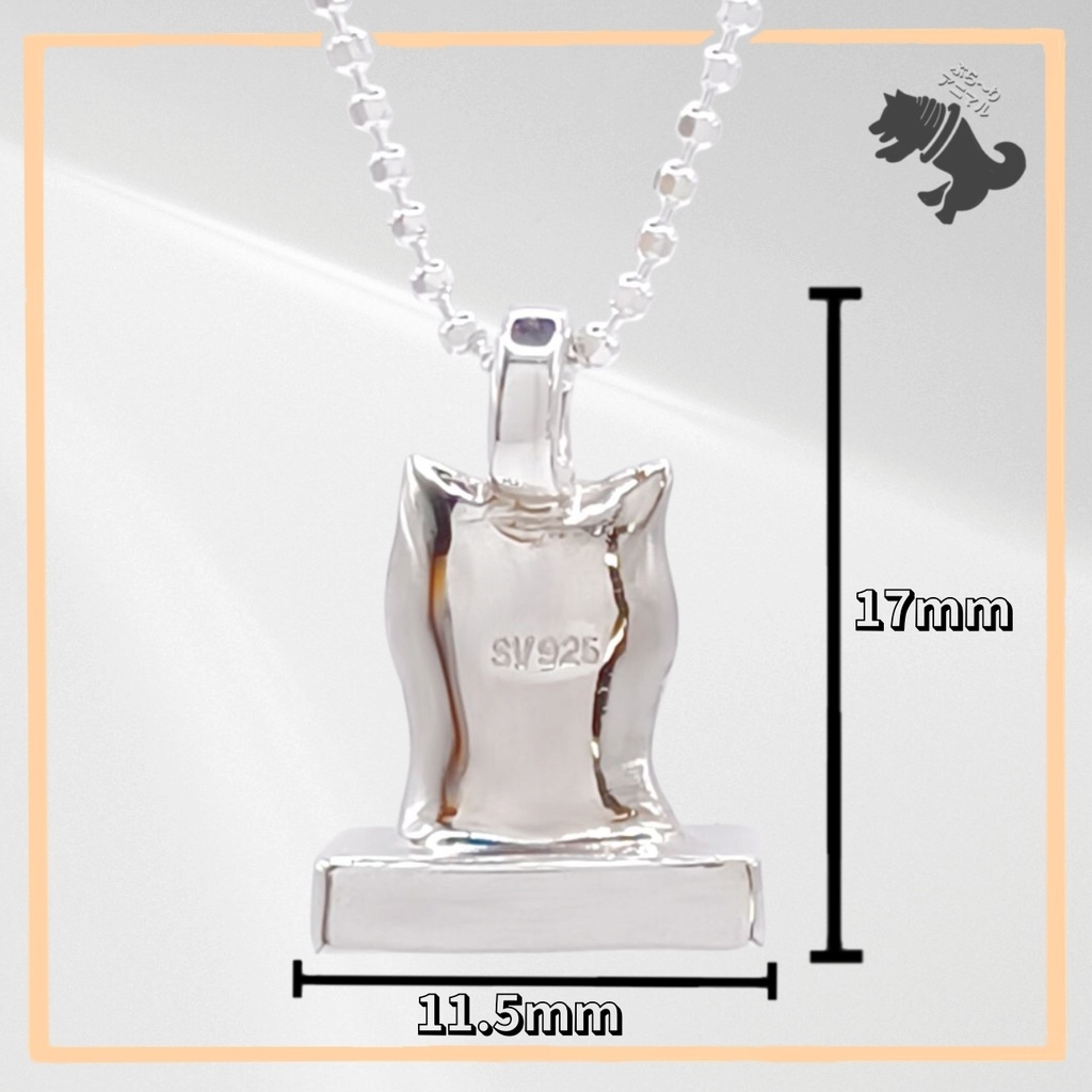 餅ネコ シルバーネックレス ねこ ネコ 猫 キャット 動物 小動物 餅 おもち アニマル ペット シルバーアクセサリー シルバー925 メンズ レディース ユニセックス プレゼント 可愛い シンプル