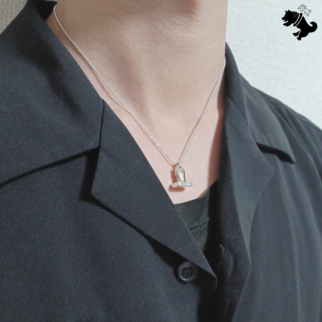 餅ネコ シルバーネックレス ねこ ネコ 猫 キャット 動物 小動物 餅 おもち アニマル ペット シルバーアクセサリー シルバー925 メンズ レディース ユニセックス プレゼント 可愛い シンプル