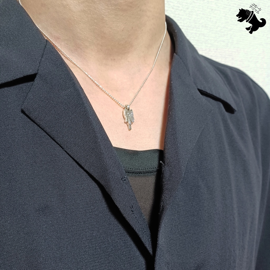 とろける犬 アイス シルバーネックレス いぬ イヌ 犬 ドッグ 動物 小動物  アニマル ペット シルバーアクセサリー シルバー925 メンズ レディース ユニセックス プレゼント 可愛い