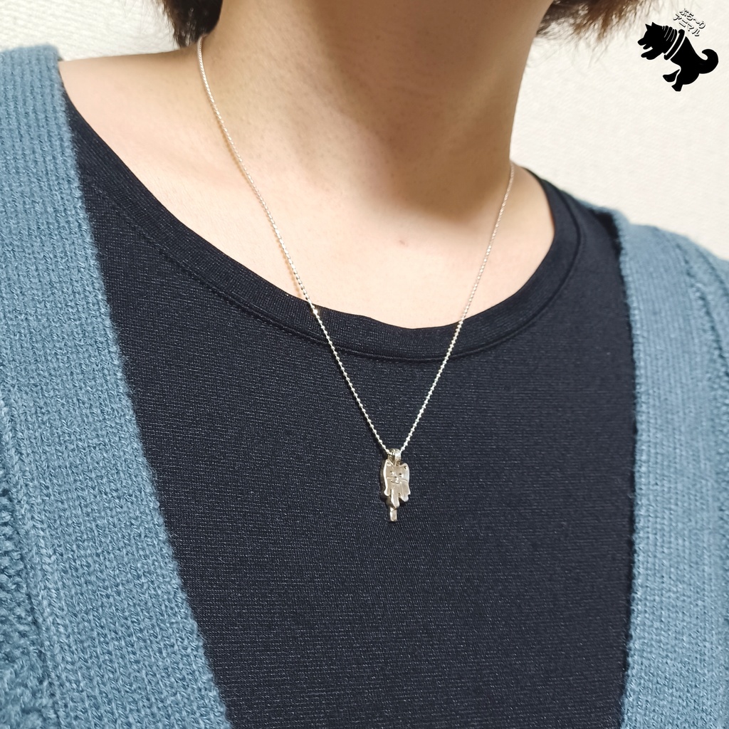 とろける犬 アイス シルバーネックレス いぬ イヌ 犬 ドッグ 動物 小動物  アニマル ペット シルバーアクセサリー シルバー925 メンズ レディース ユニセックス プレゼント 可愛い