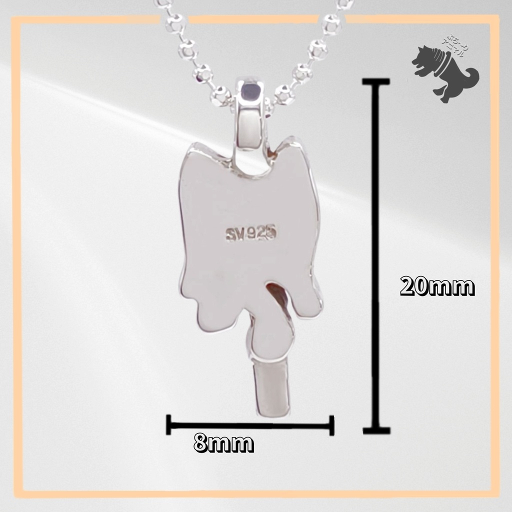 とろける犬 アイス シルバーネックレス いぬ イヌ 犬 ドッグ 動物 小動物  アニマル ペット シルバーアクセサリー シルバー925 メンズ レディース ユニセックス プレゼント 可愛い