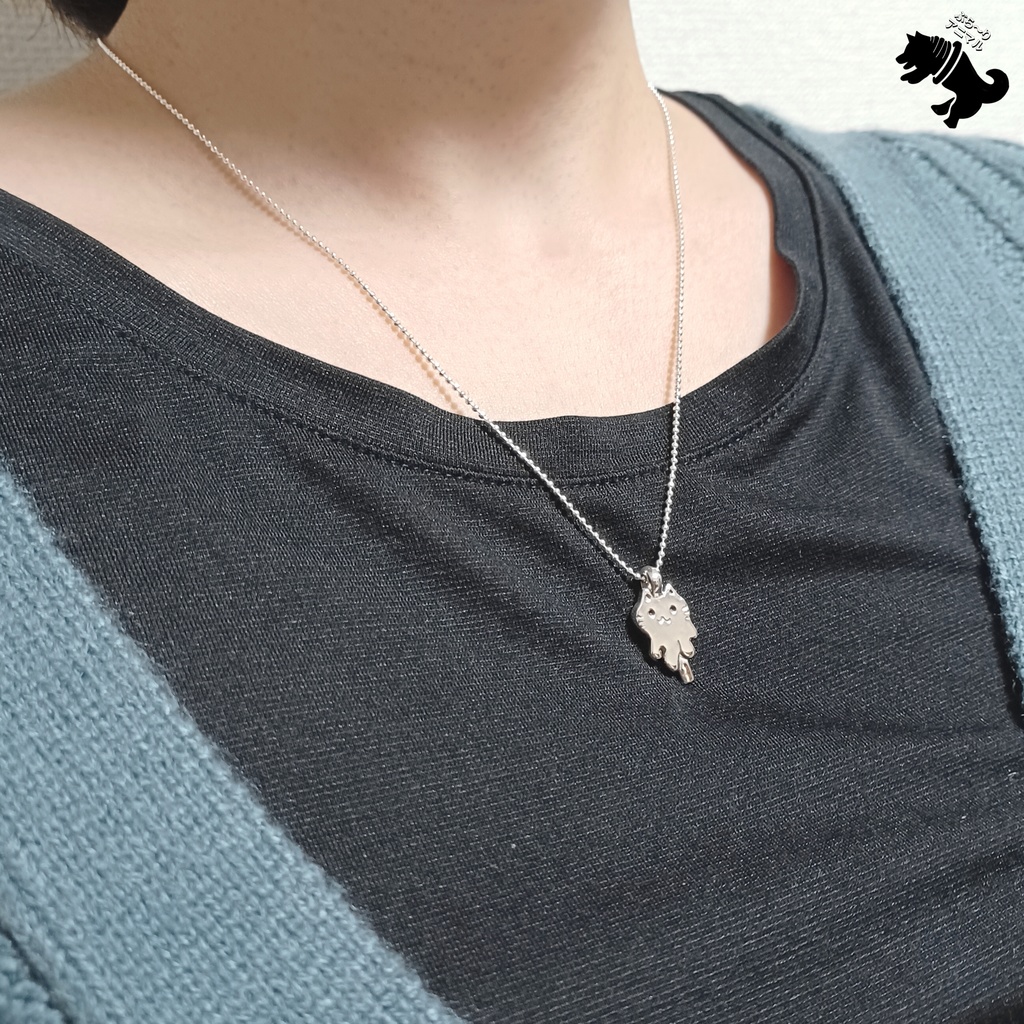 とろけるねこ アイス シルバーネックレス ねこ ネコ 猫 キャット 動物 小動物 アニマル ペット シルバーアクセサリー シルバー925 メンズ レディース ユニセックス プレゼント 可愛い