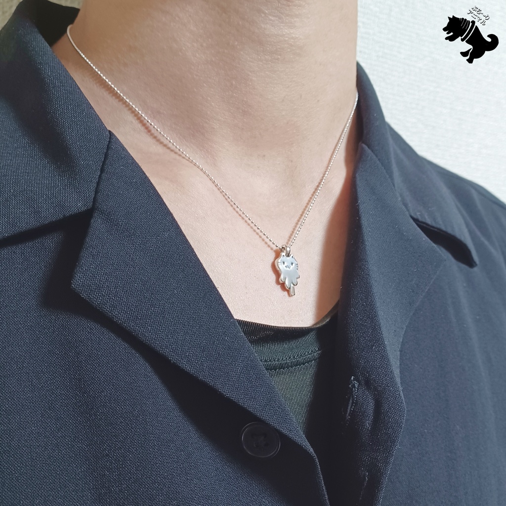 とろけるねこ アイス シルバーネックレス ねこ ネコ 猫 キャット 動物 小動物 アニマル ペット シルバーアクセサリー シルバー925 メンズ レディース ユニセックス プレゼント 可愛い