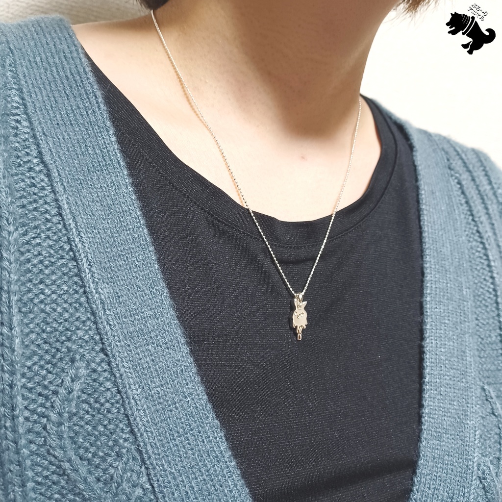 とろけるうさぎ アイス シルバーネックレス うさぎ ウサギ 兎 ラビット 動物 小動物 アニマル ペット シルバーアクセサリー シルバー925 メンズ レディース ユニセックス プレゼント 可愛い