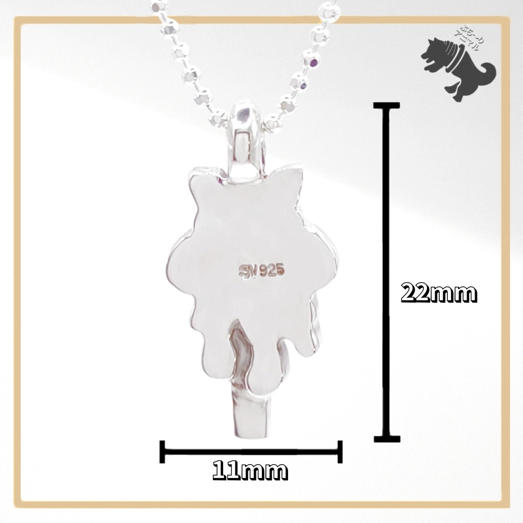 とろけるハムスターアイス シルバーネックレス ハムスター キンクマ ネズミ 動物 小動物  アニマル ペット シルバーアクセサリー シルバー925 メンズ レディース ユニセックス プレゼント 可愛い