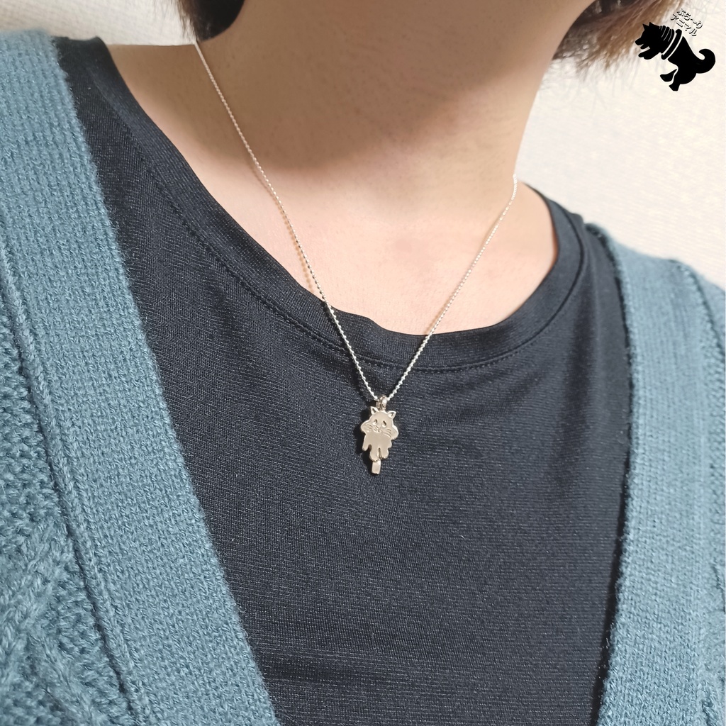 とろけるハムスターアイス シルバーネックレス ハムスター キンクマ ネズミ 動物 小動物  アニマル ペット シルバーアクセサリー シルバー925 メンズ レディース ユニセックス プレゼント 可愛い