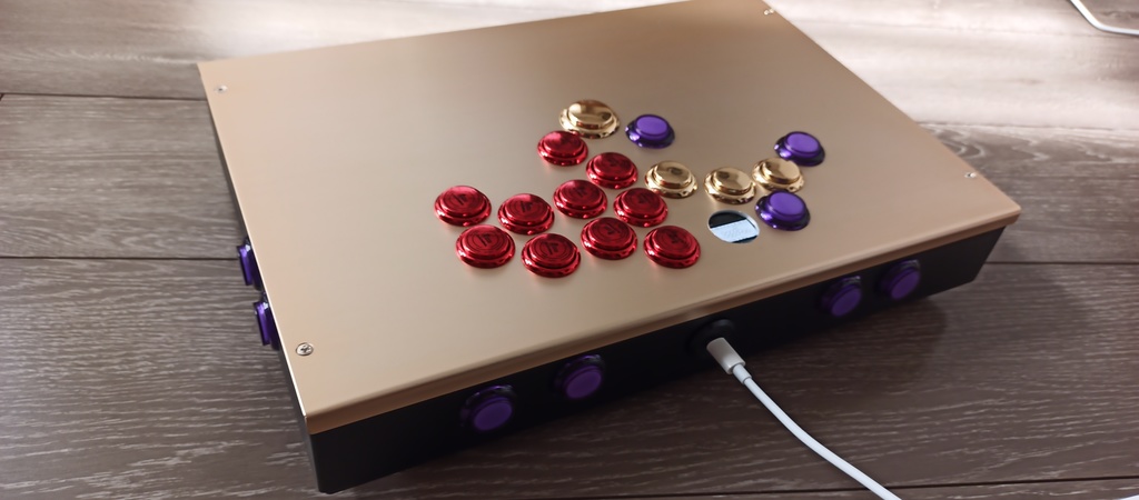 自作レバーレスコントローラー アルミ製 アケコン