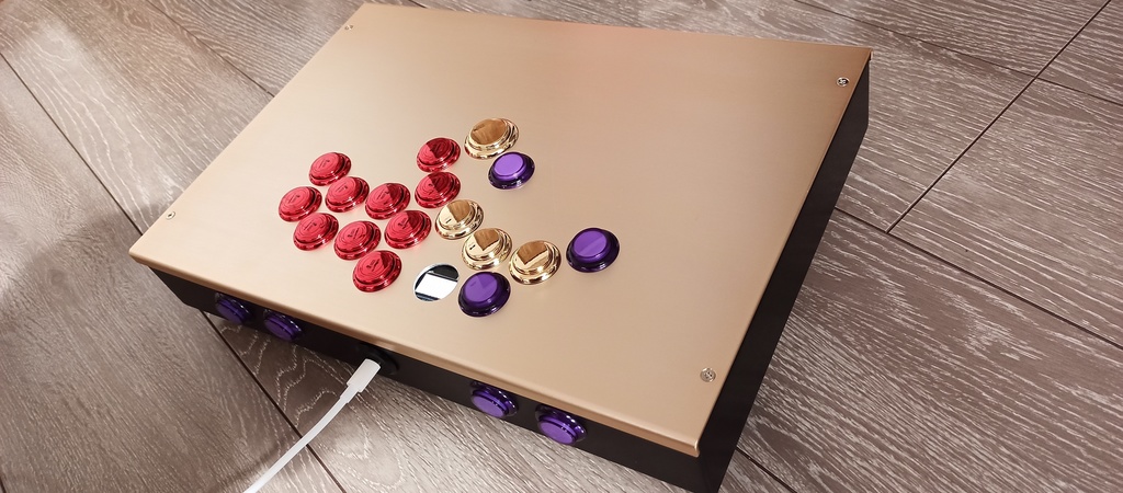 自作レバーレスコントローラー アルミ製 アケコン