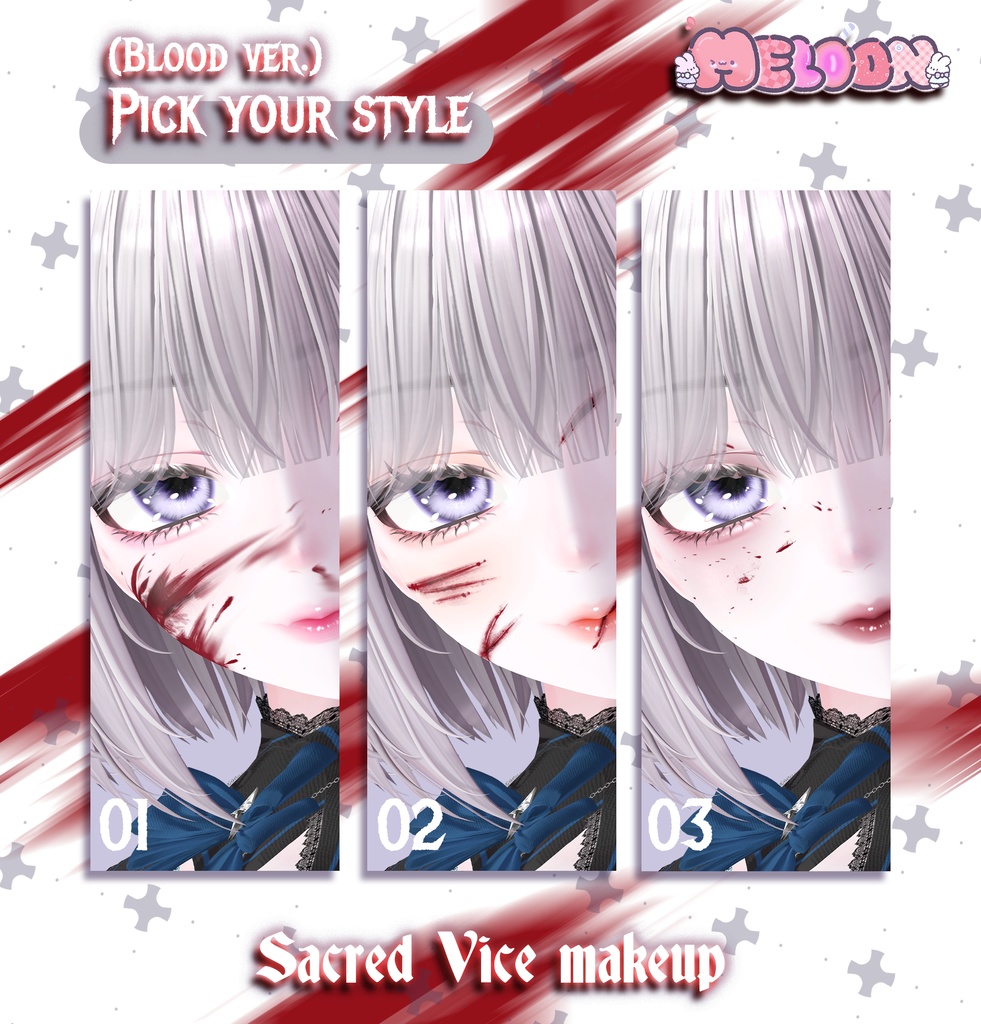 【ルミナ - LUMINA】 ✝️Sacred Vice🛐Make up + Eye texture + Poiyomi setting