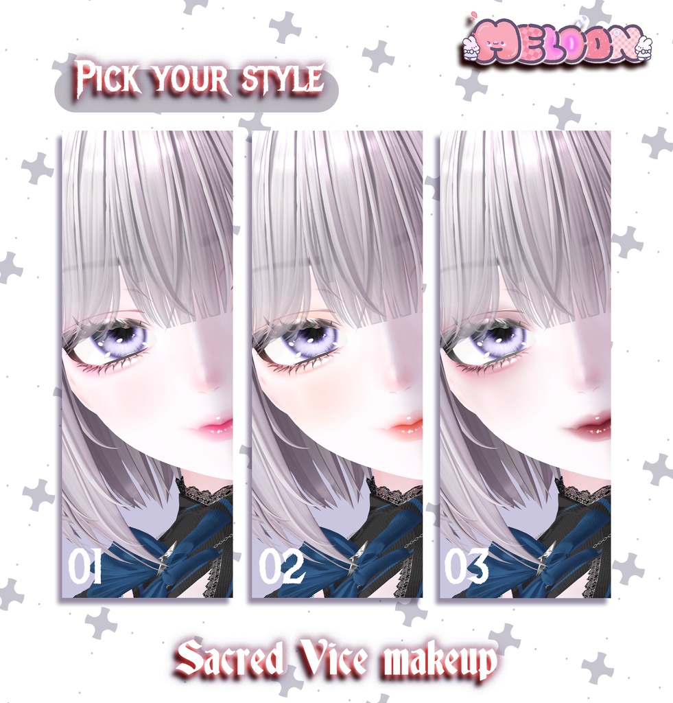 【ルミナ - LUMINA】 ✝️Sacred Vice🛐Make up + Eye texture + Poiyomi setting