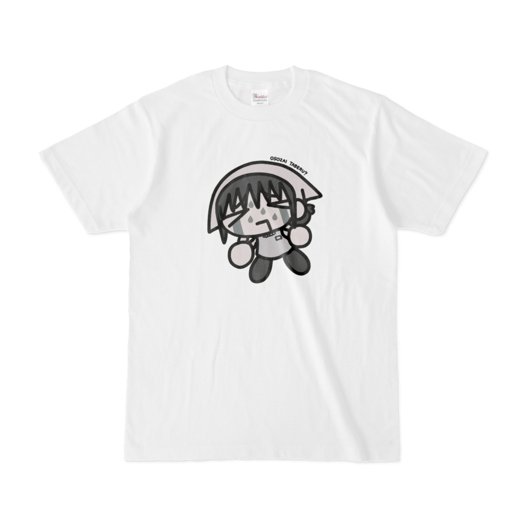 デフォルメ惣菜さんTシャツ【モノクロ】