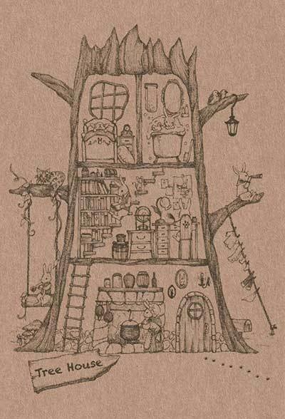 ポストカード（Tree House）