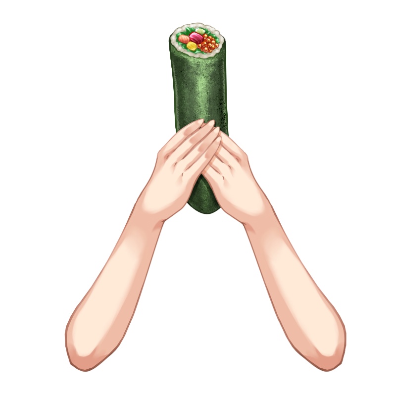 【2DイラストVTuber素材】節分の日の恵方巻【#VTuberAssets】