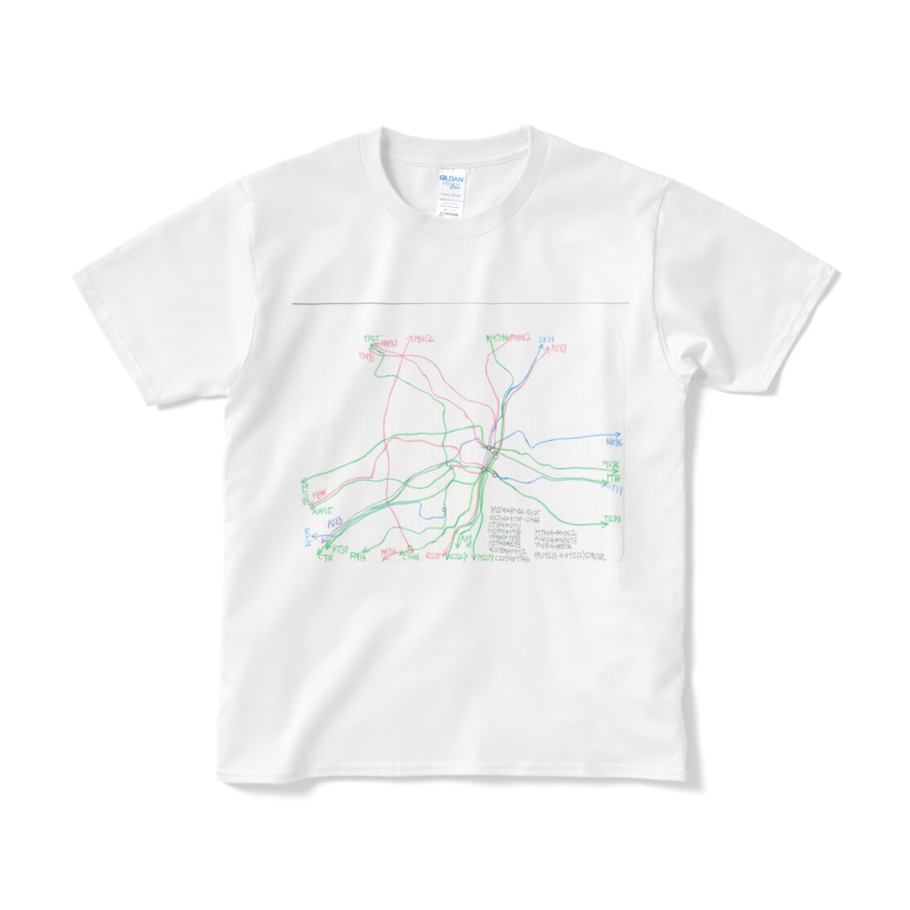 俺が勝手に妄想した、大深度地下鉄相互乗り入れネットワークTシャツw