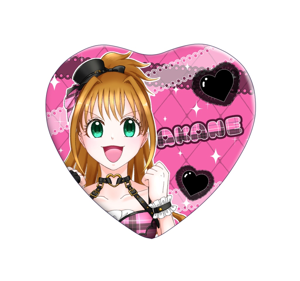 日野茜ハート缶バッジ