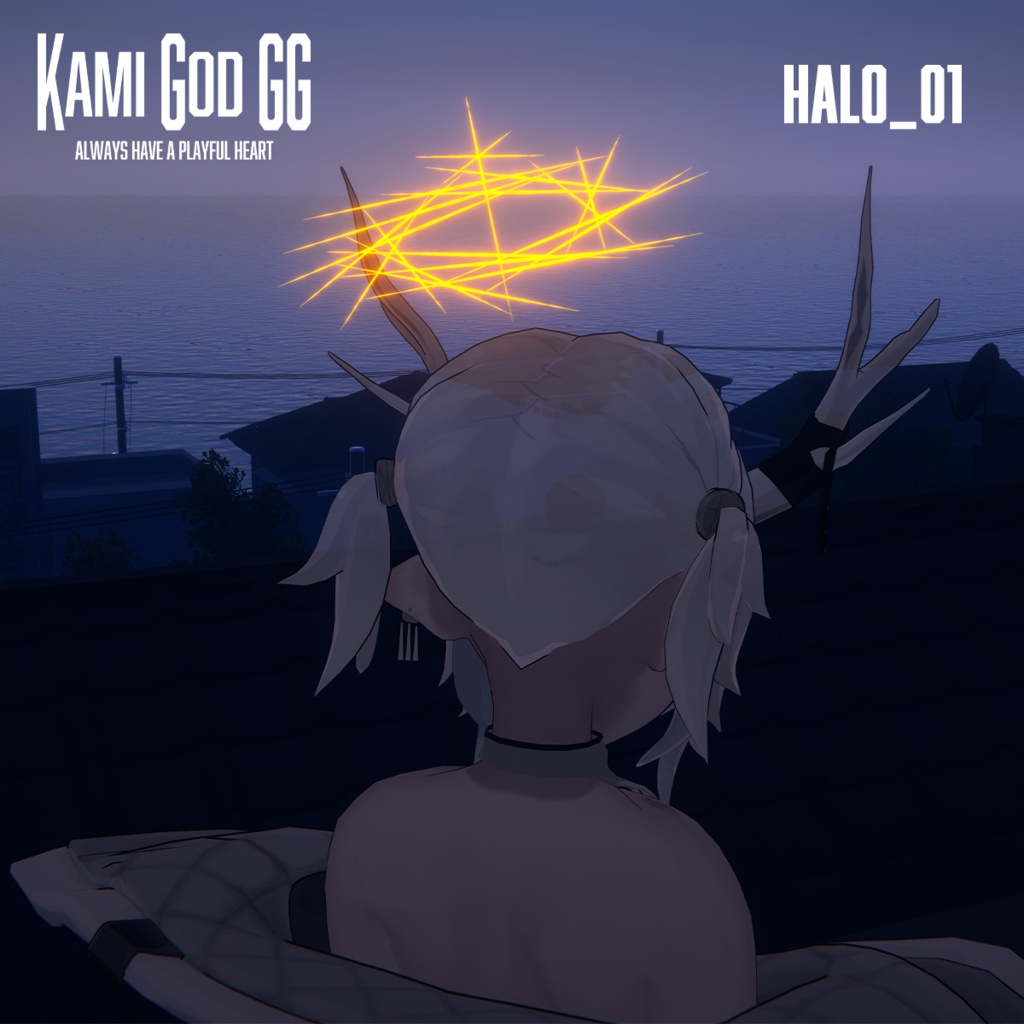 【VRChat想定】PB対応 神GODヘイロー01・02セット 天使の輪 / Angel halo