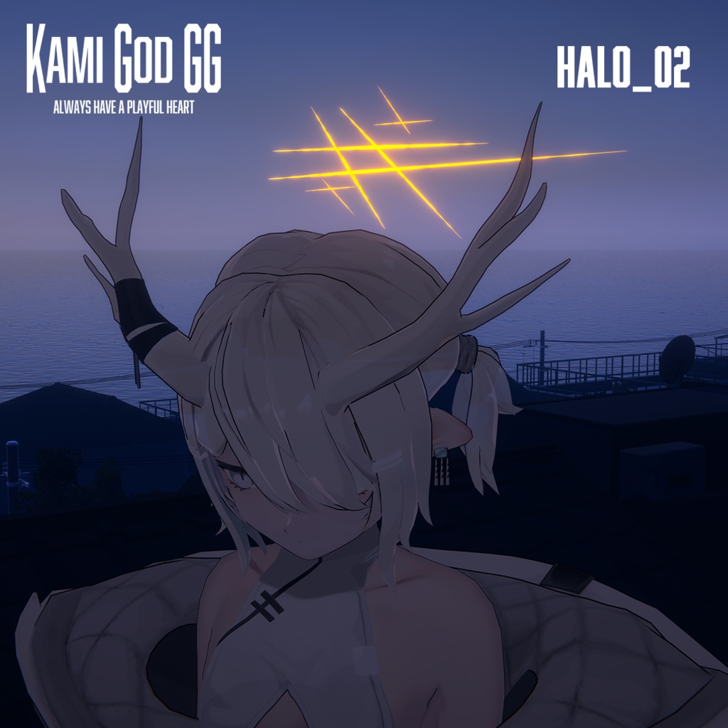 【VRChat想定】PB対応 神GODヘイロー01・02セット 天使の輪 / Angel halo