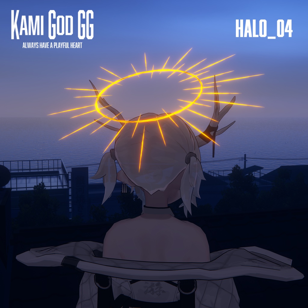 【VRChat想定】PB対応 神GODヘイロー04 天使の輪 / Angel halo