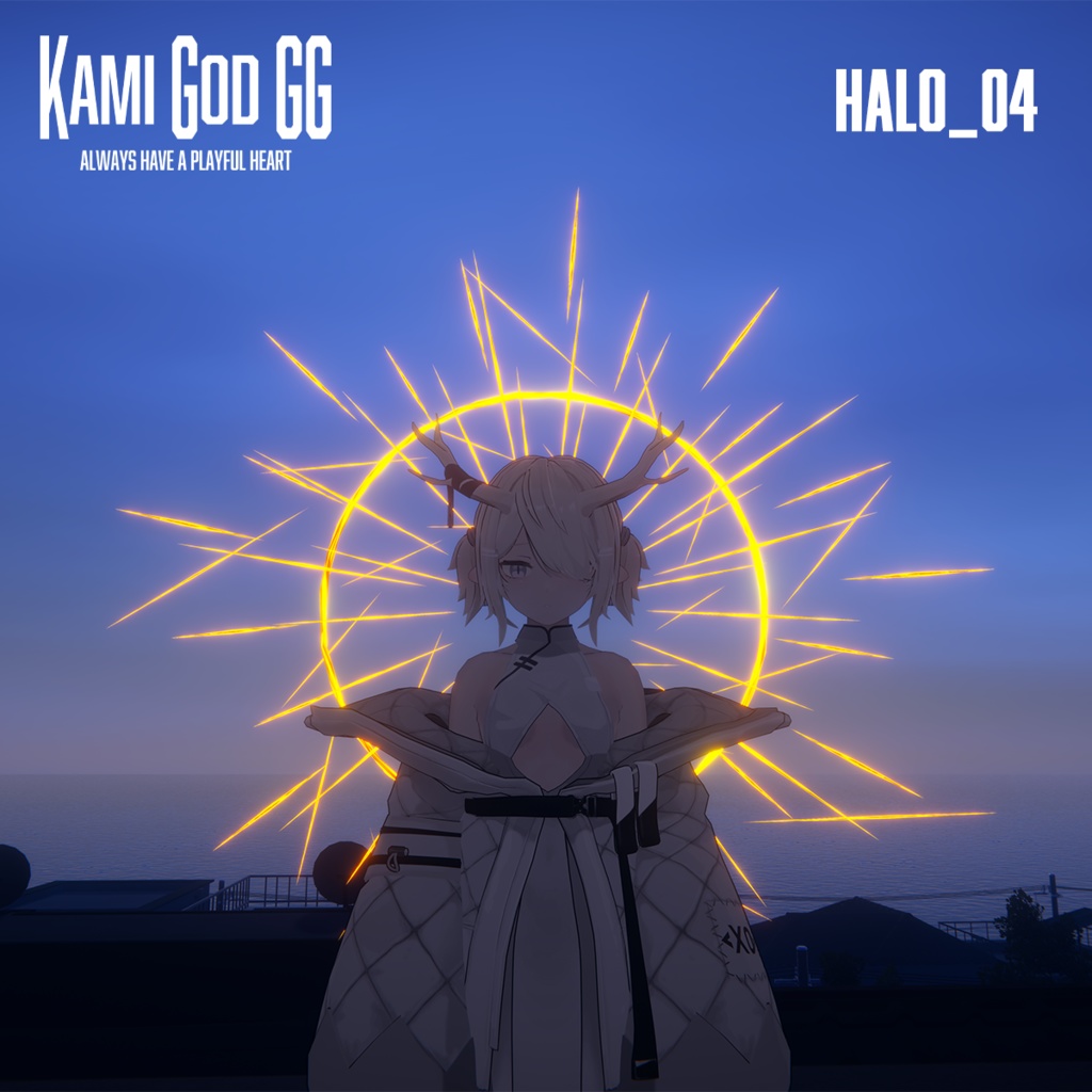 【VRChat想定】PB対応 神GODヘイロー04 天使の輪 / Angel halo