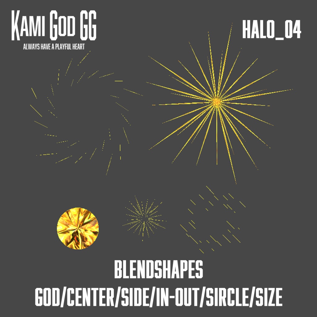 【VRChat想定】PB対応 神GODヘイロー04 天使の輪 / Angel halo