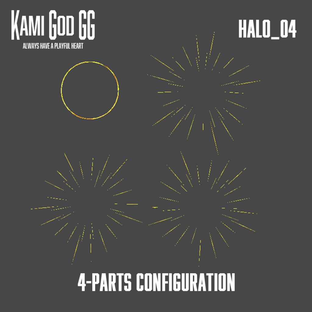 【VRChat想定】PB対応 神GODヘイロー04 天使の輪 / Angel halo