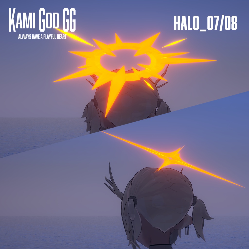 【VRChat想定】PB対応　神GODヘイロー07/08　天使の輪 / Angel halo