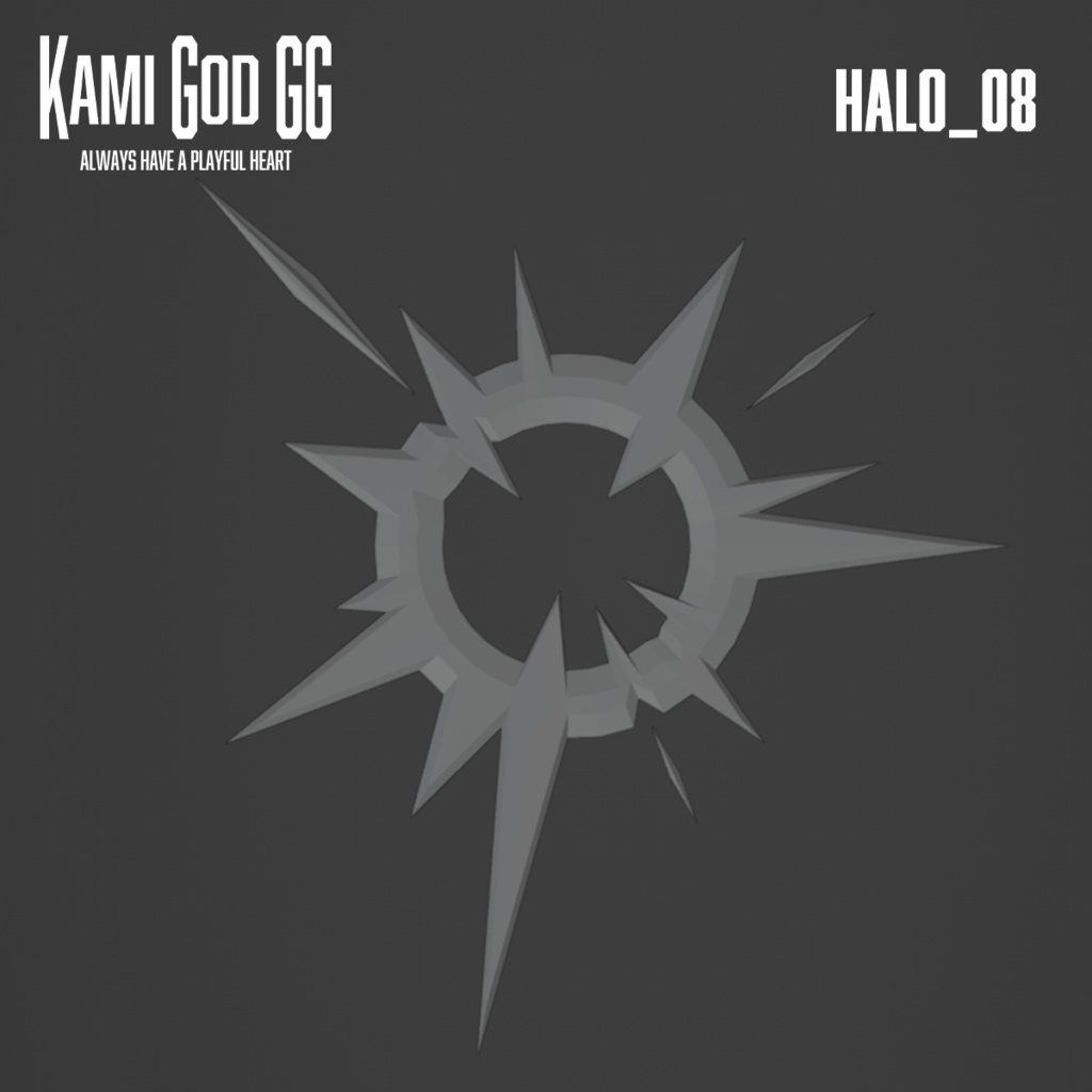 【VRChat想定】PB対応 神GODヘイロー07/08 天使の輪 / Angel halo