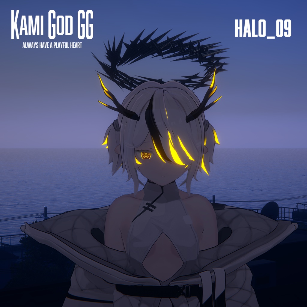 【VRChat想定】PB対応 神GODヘイロー09 天使の輪 / Angel halo