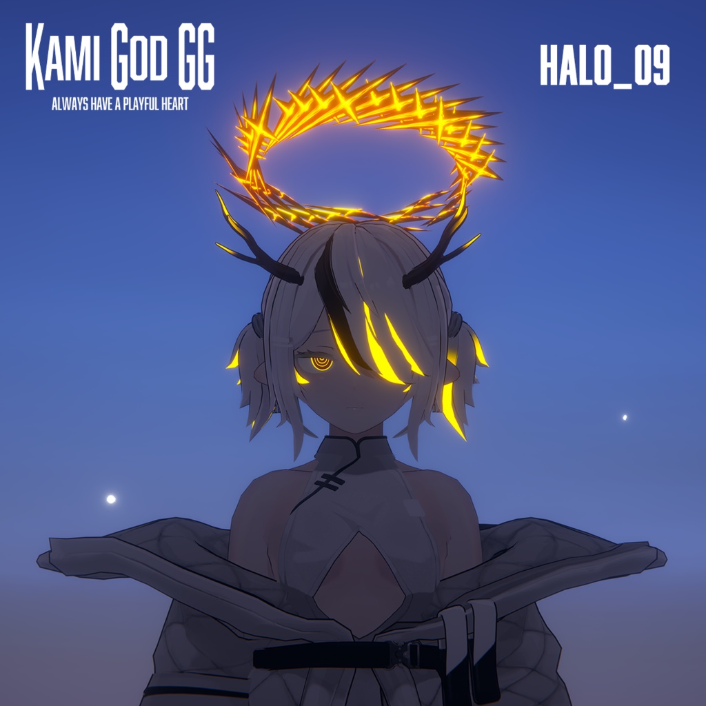 VRChat想定】PB対応 神GODヘイロー09 天使の輪 / Angel halo