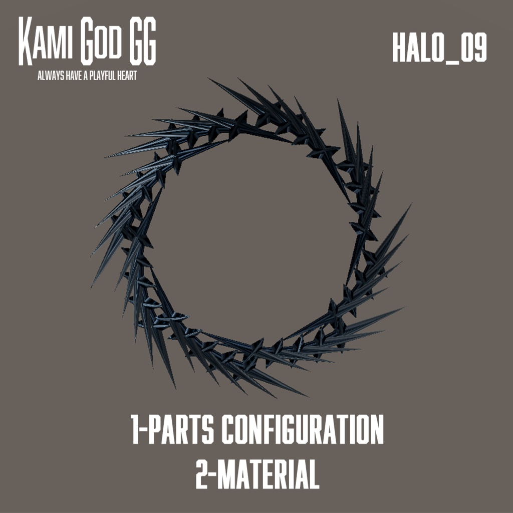 【VRChat想定】PB対応 神GODヘイロー09 天使の輪 / Angel halo
