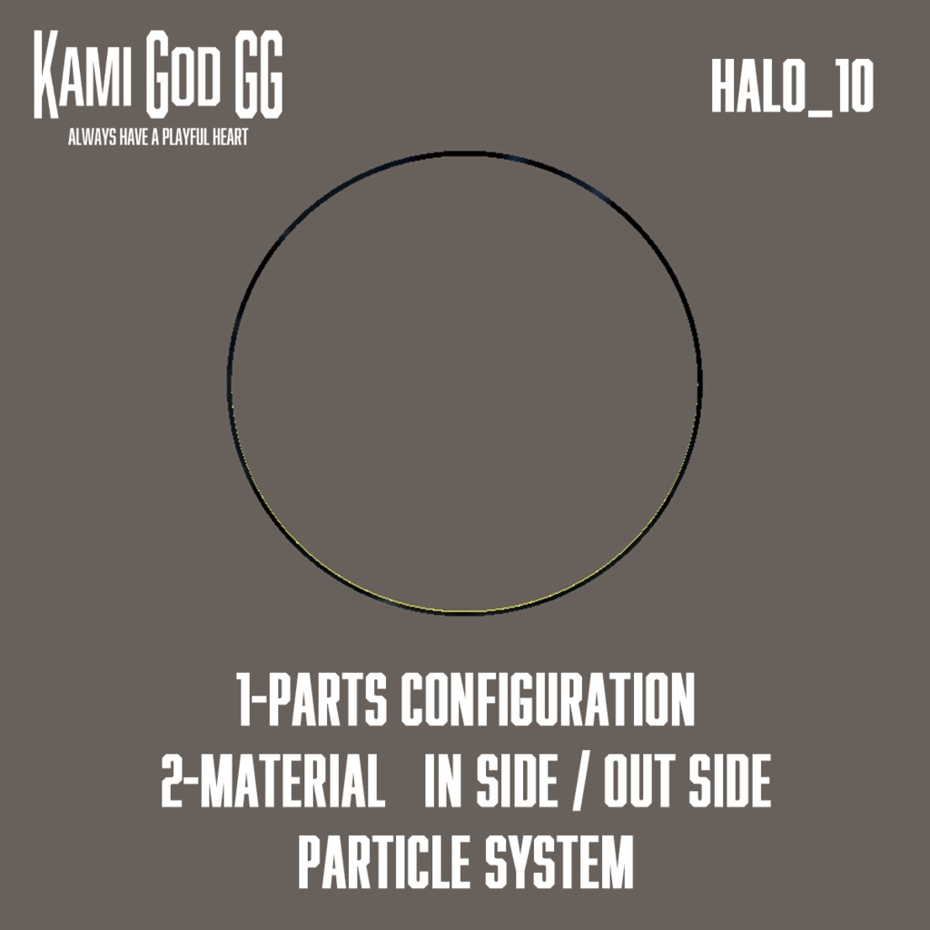 【VRChat想定】PB対応 神GODヘイロー010 天使の輪 / Angel halo