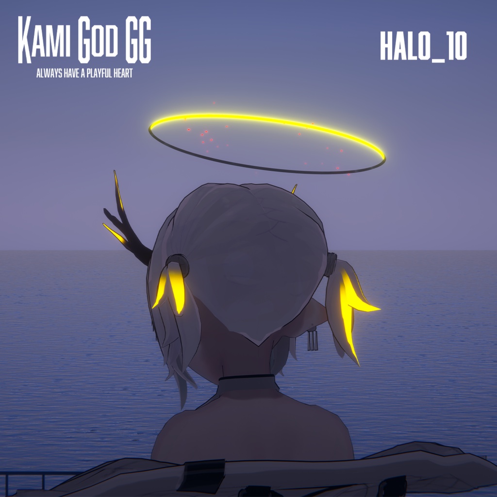 【VRChat想定】PB対応 神GODヘイロー010 天使の輪 / Angel halo