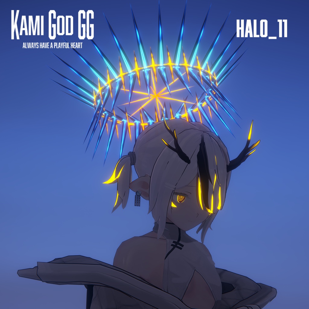 【VRChat想定】PB対応 神GODヘイロー011 天使の輪 / Angel halo