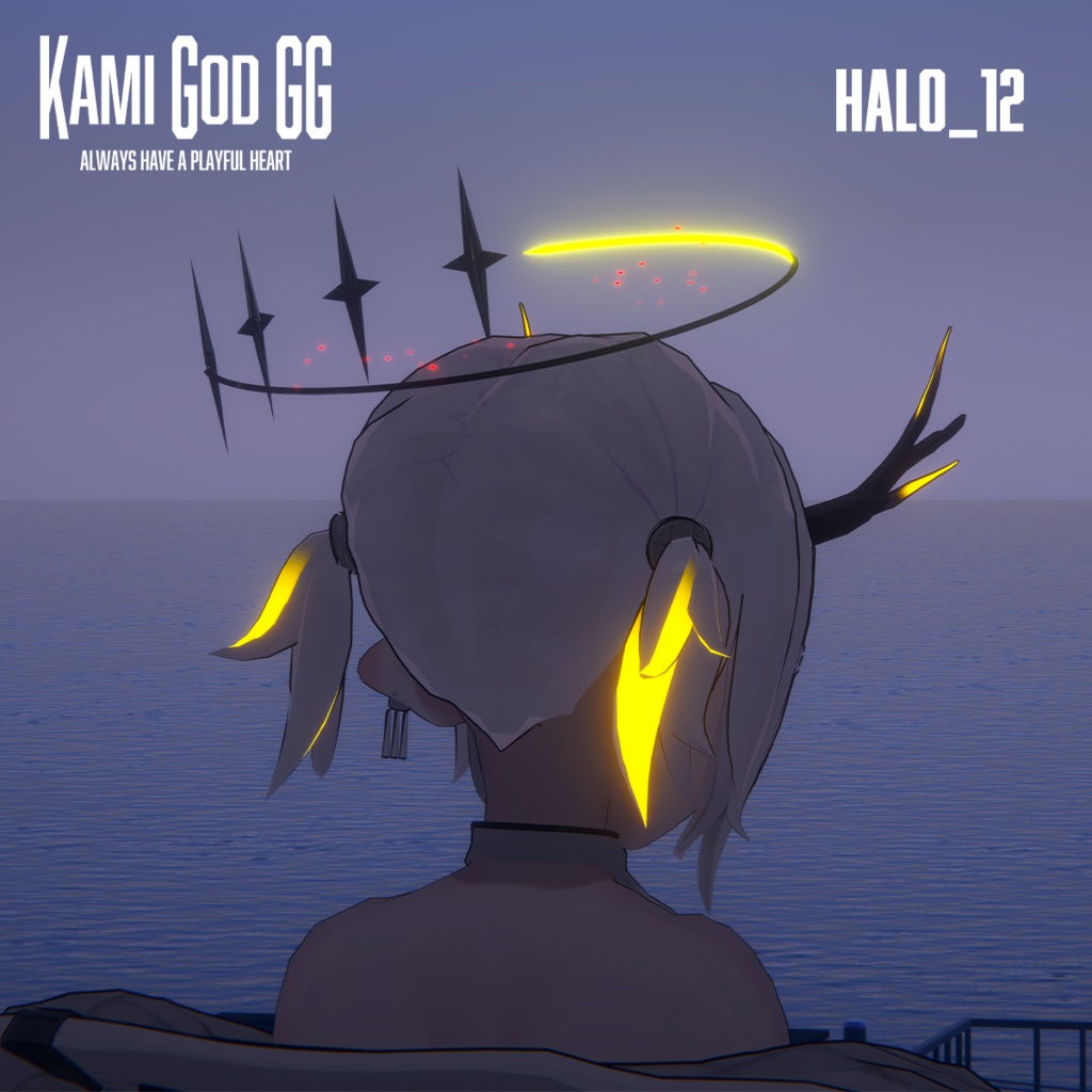 【VRChat想定】PB対応 神GODヘイロー012 天使の輪 / Angel halo