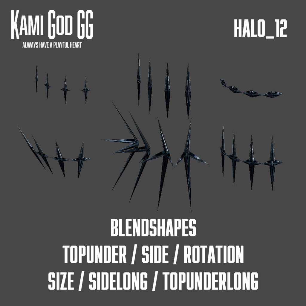 【VRChat想定】PB対応 神GODヘイロー012 天使の輪 / Angel halo