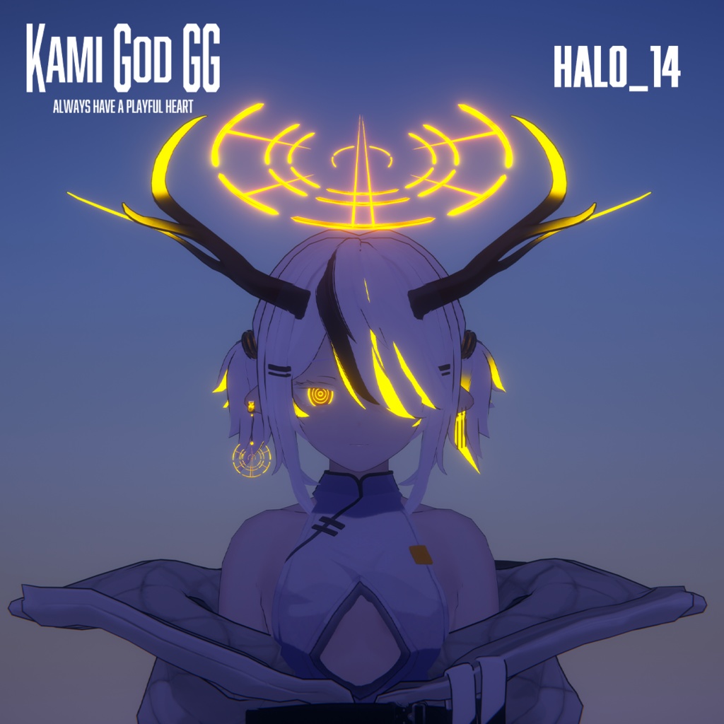 【VRChat想定】PB対応　神GODヘイロー014　天使の輪 / Angel halo