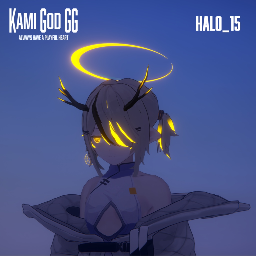 【VRChat想定】PB対応　神GODヘイロー015　天使の輪 / Angel halo