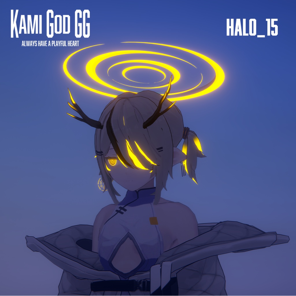【VRChat想定】PB対応 神GODヘイロー015 天使の輪 / Angel halo