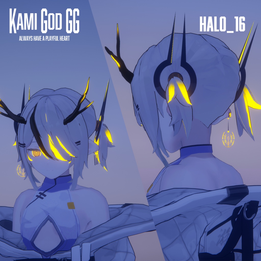 【VRChat想定】PB対応 神GODヘイロー016 天使の輪 / Angel halo