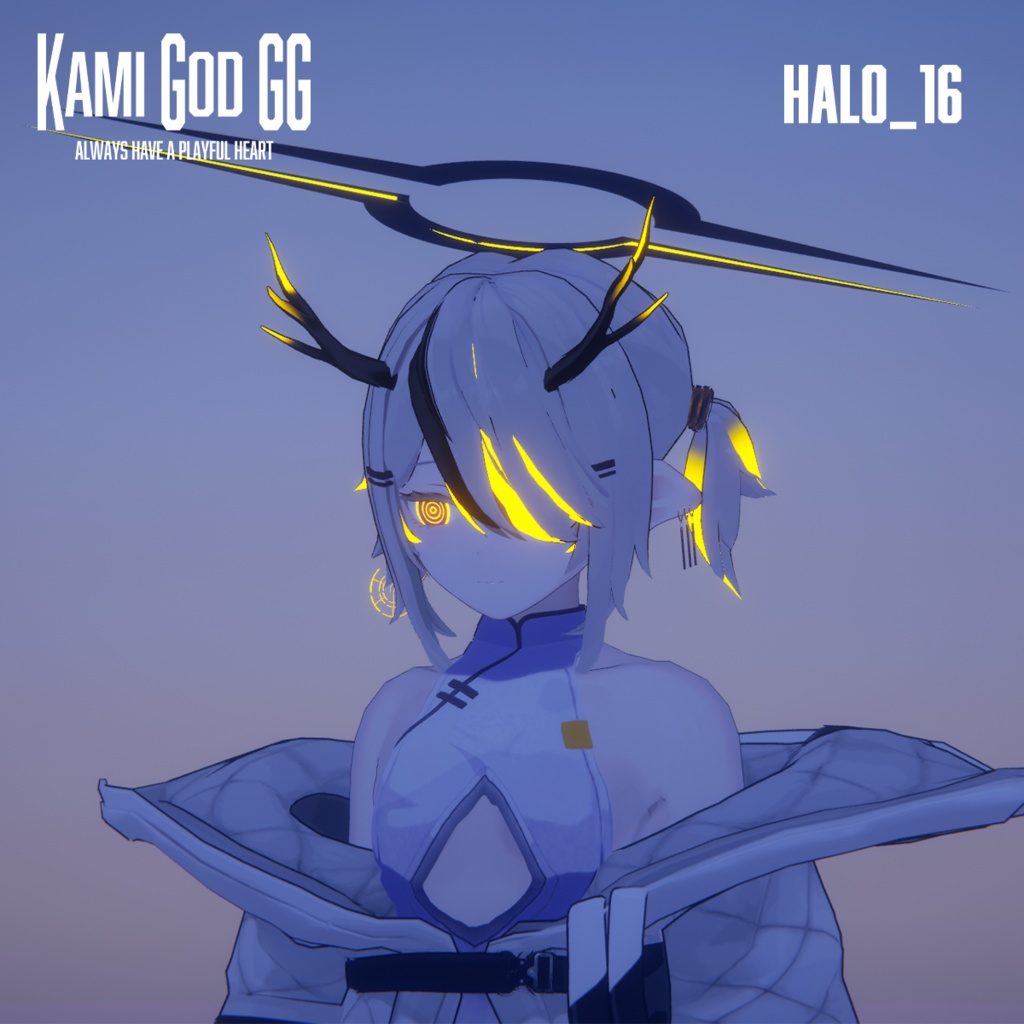 【VRChat想定】PB対応 神GODヘイロー016 天使の輪 / Angel halo