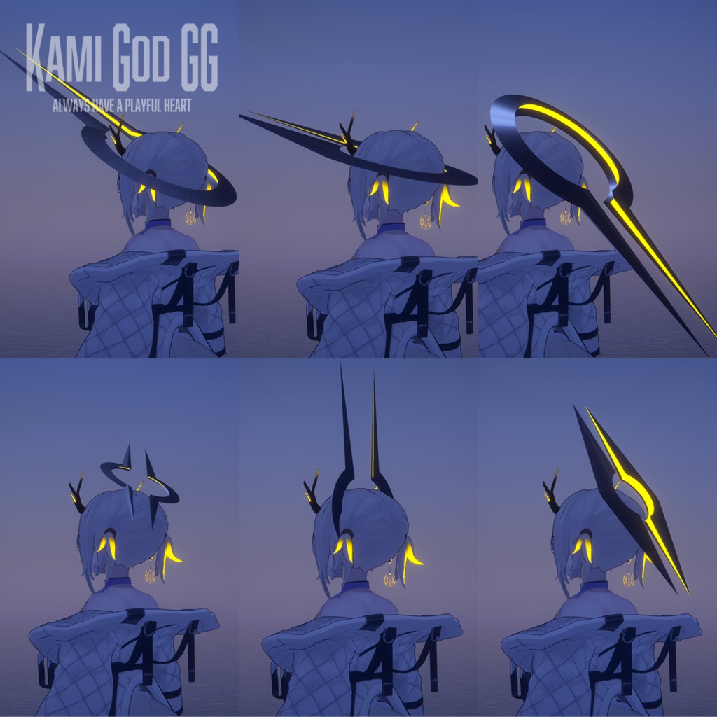 【VRChat想定】PB対応 神GODヘイロー016 天使の輪 / Angel halo
