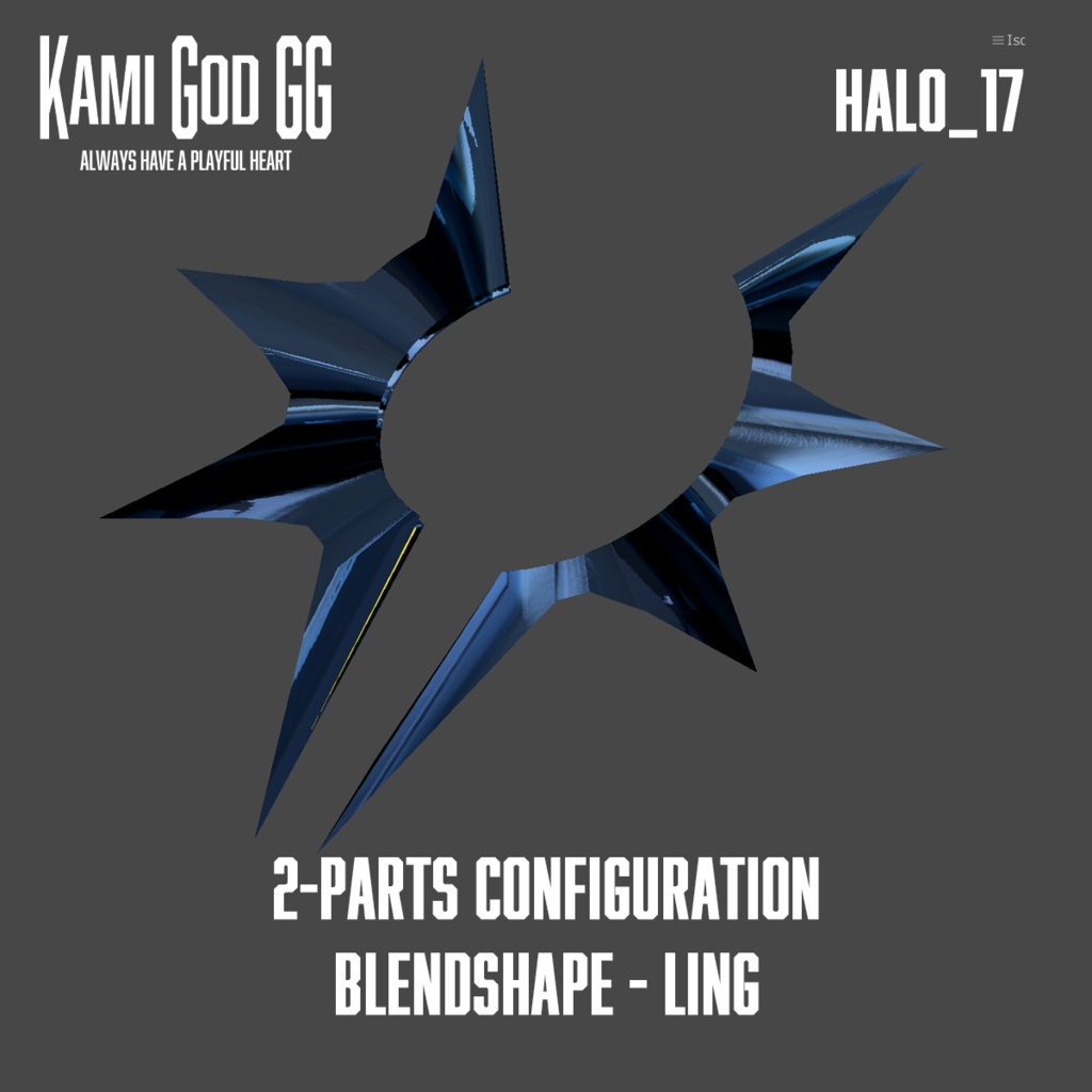 【VRChat想定】PB対応 神GODヘイロー017 天使の輪 / Angel halo