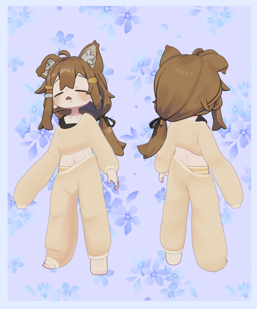 【VRChat想定】だらだら寝間着