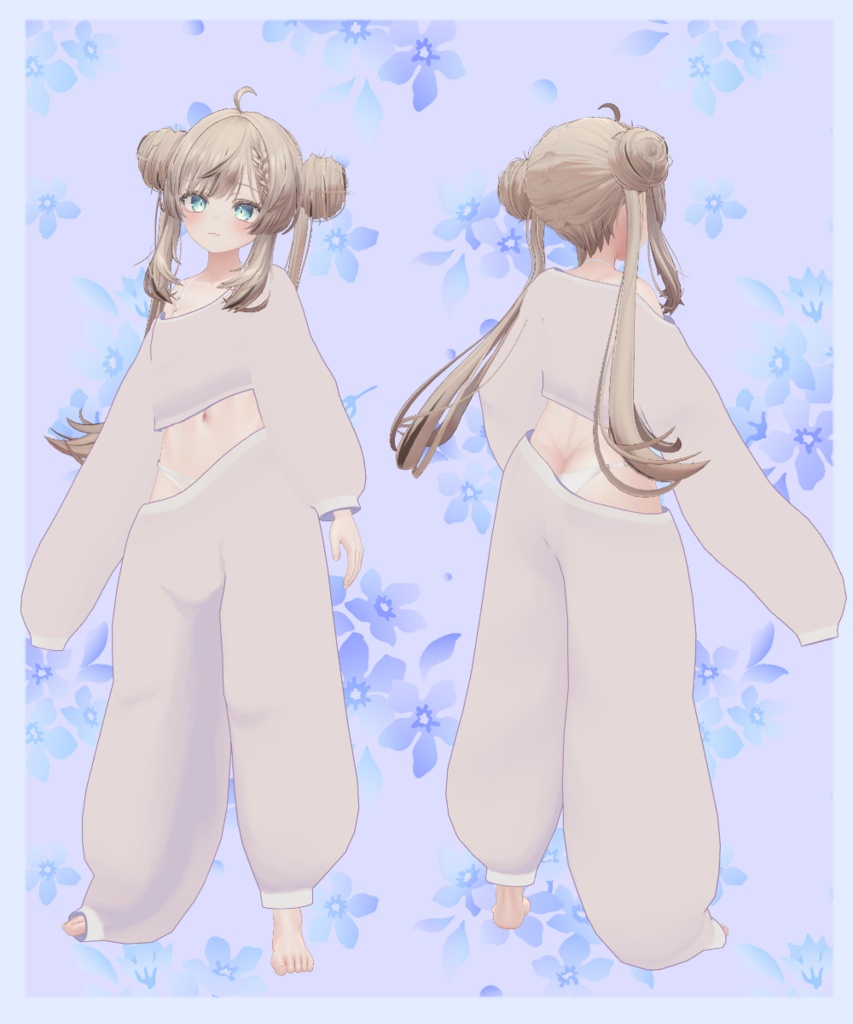 【VRChat想定】だらだら寝間着